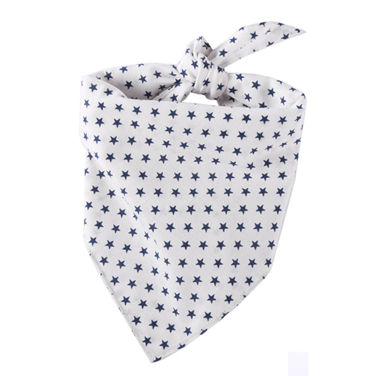 Dog Scarf Blue White Star Dog Bandanas