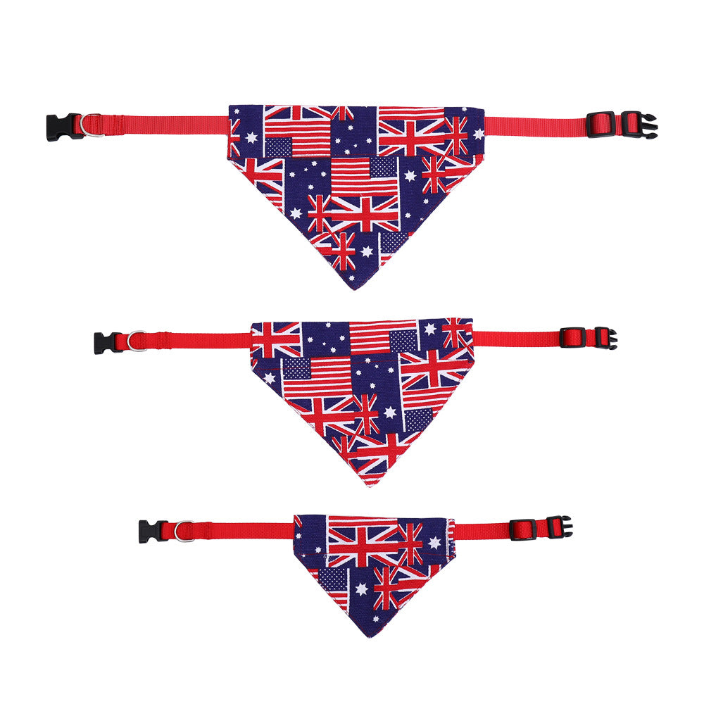 Dog Collar American Flag Bandana