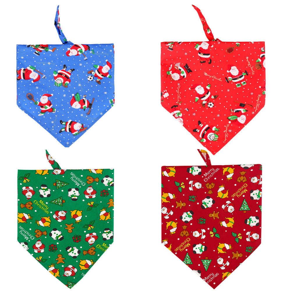 Dog Santa Claus Christmas Holiday Bandanas