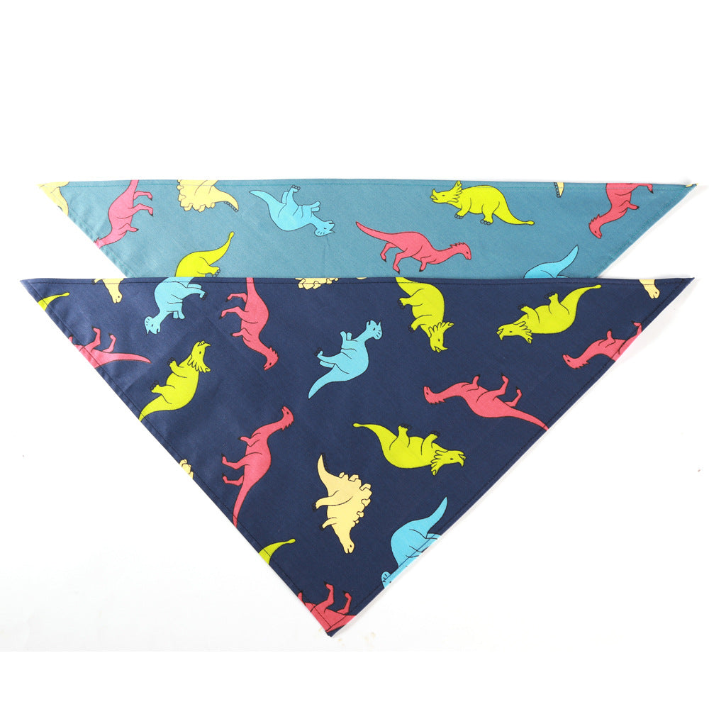 Dog Dinosaur Bandanas Birthday Scarf for Pet