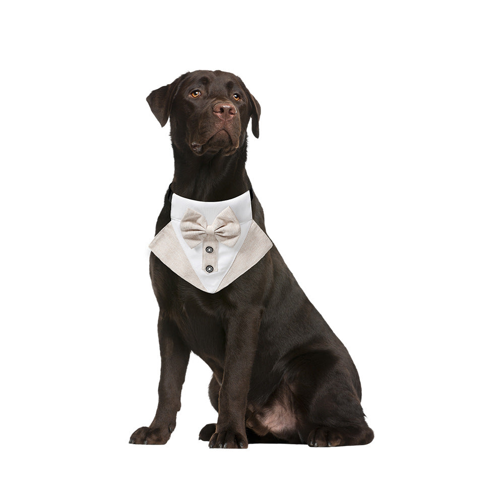 Adjustable Formal Collar Dog Wedding Bandana
