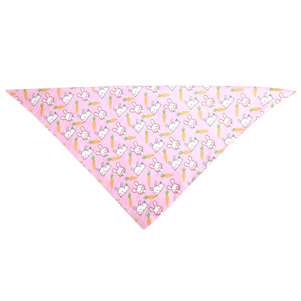Cute Rabbit Dog Scarf Triangle Bibs