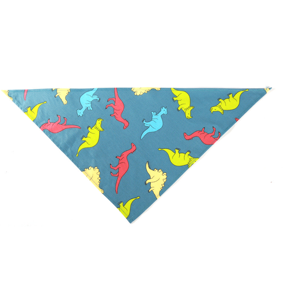 Dog Dinosaur Bandanas Birthday Scarf for Pet