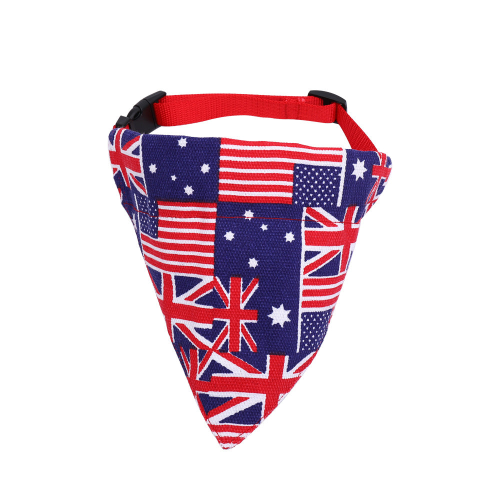 Dog Collar American Flag Bandana