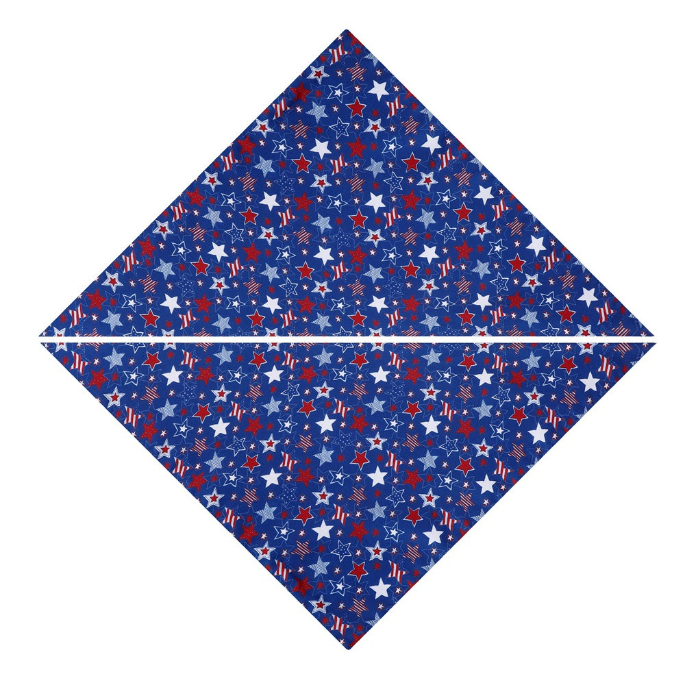 Memorial Day American Flag Dog Triangle Bibs