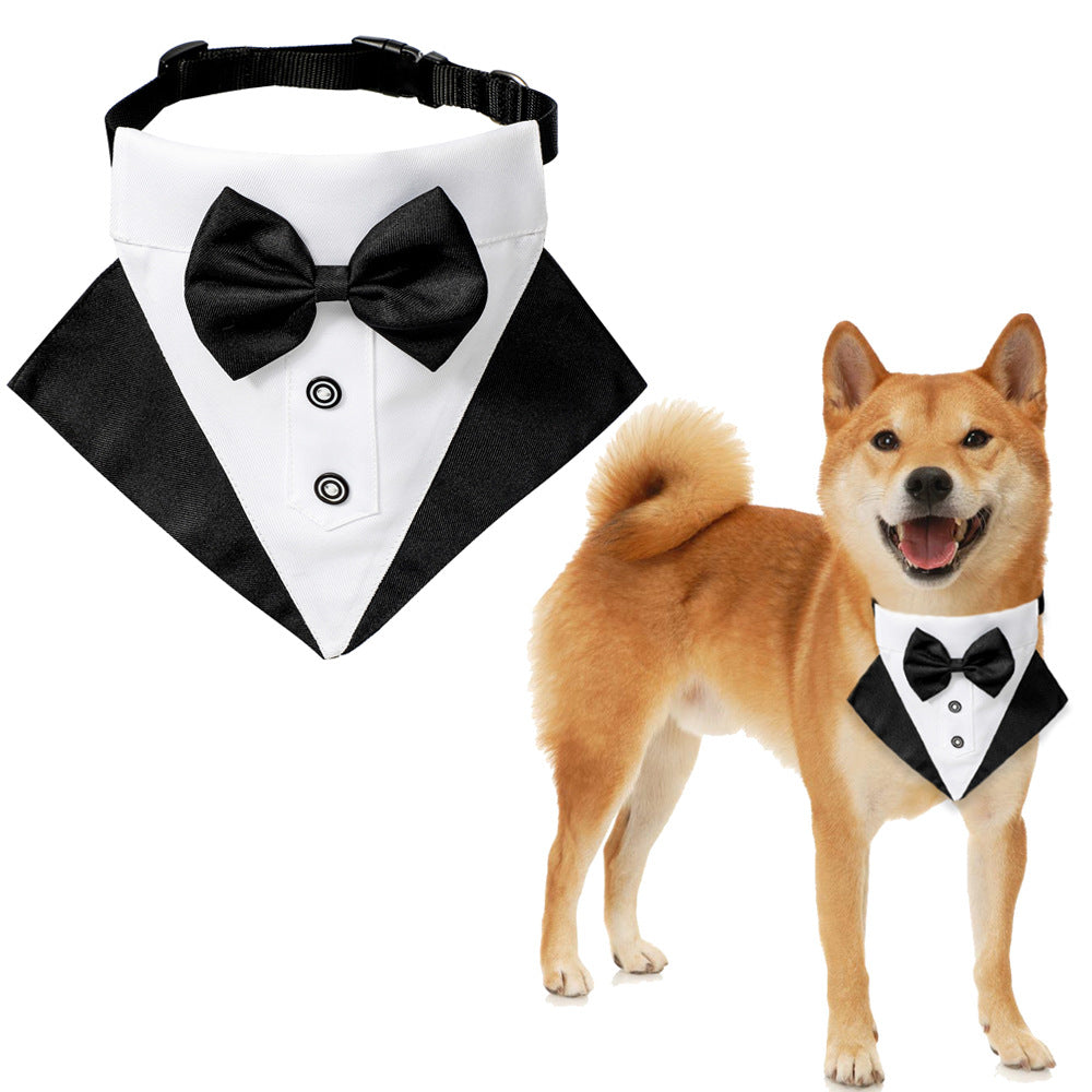 Dog Tuxedo Wedding Dog Bandana Collar