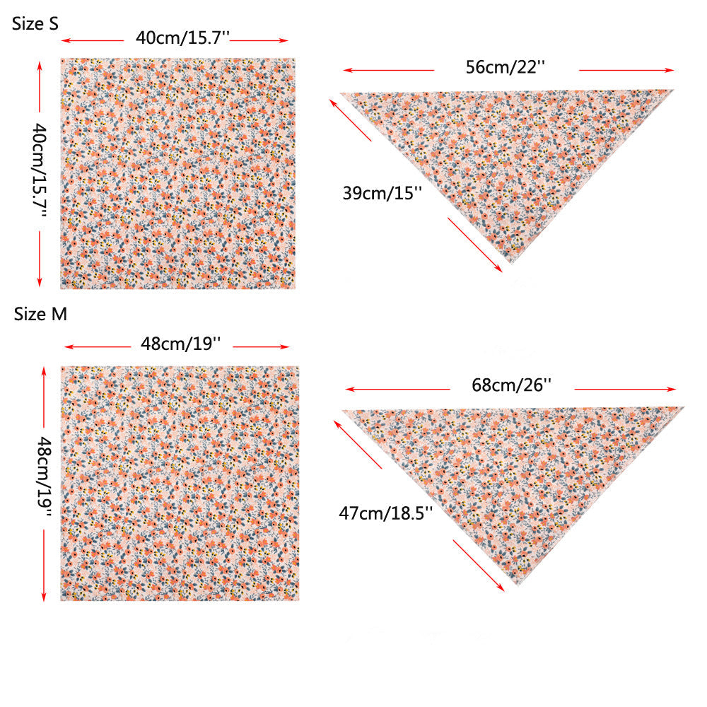 Dog Bandanas Flower Dog Scarf Bibs