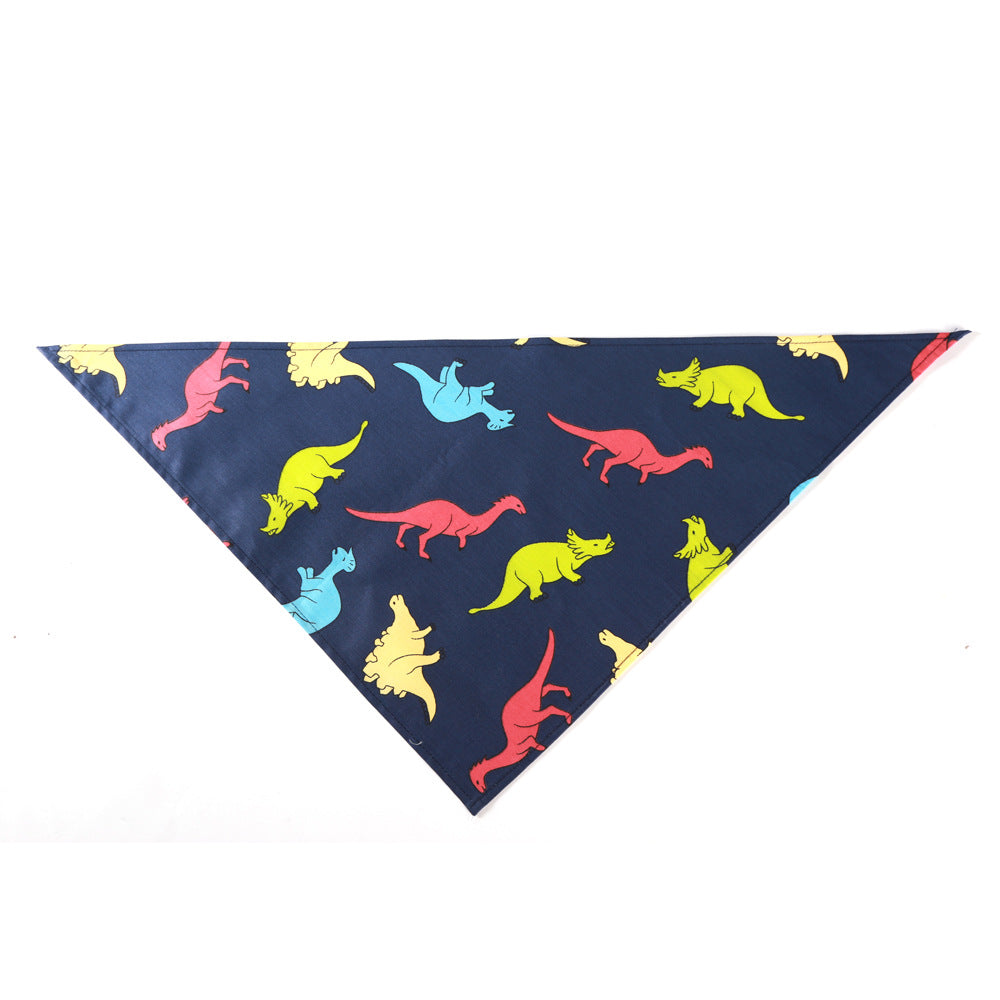 Dog Dinosaur Bandanas Birthday Scarf for Pet