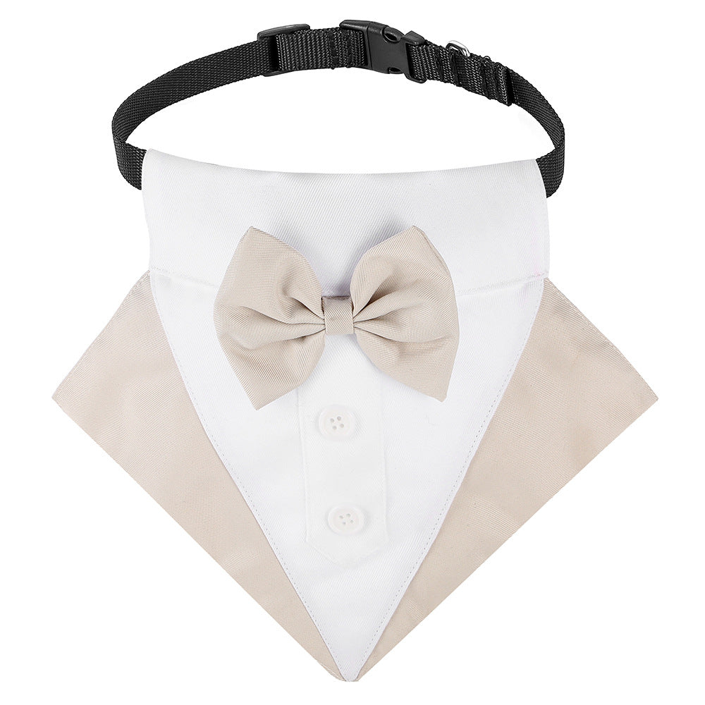 Dog Wedding Bandana Scarf with Bow Ties