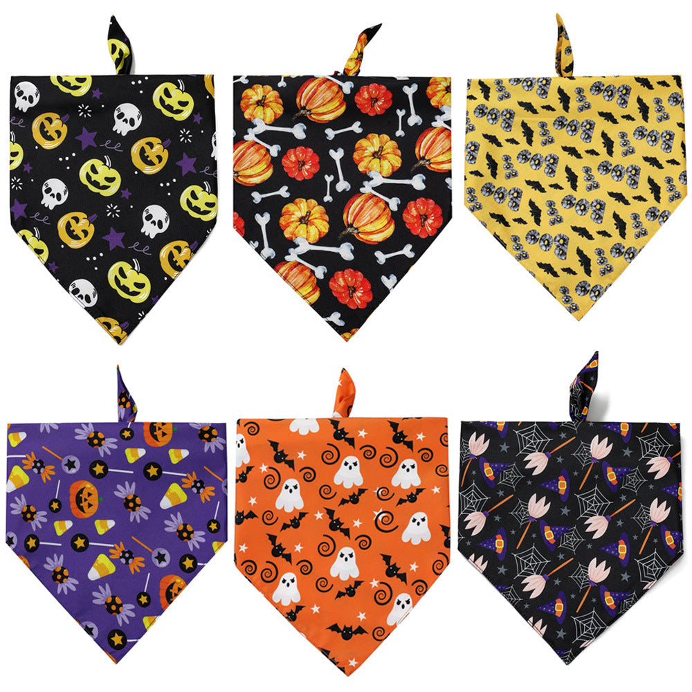 Halloween Dog Bandanas Pet Collar Bandana
