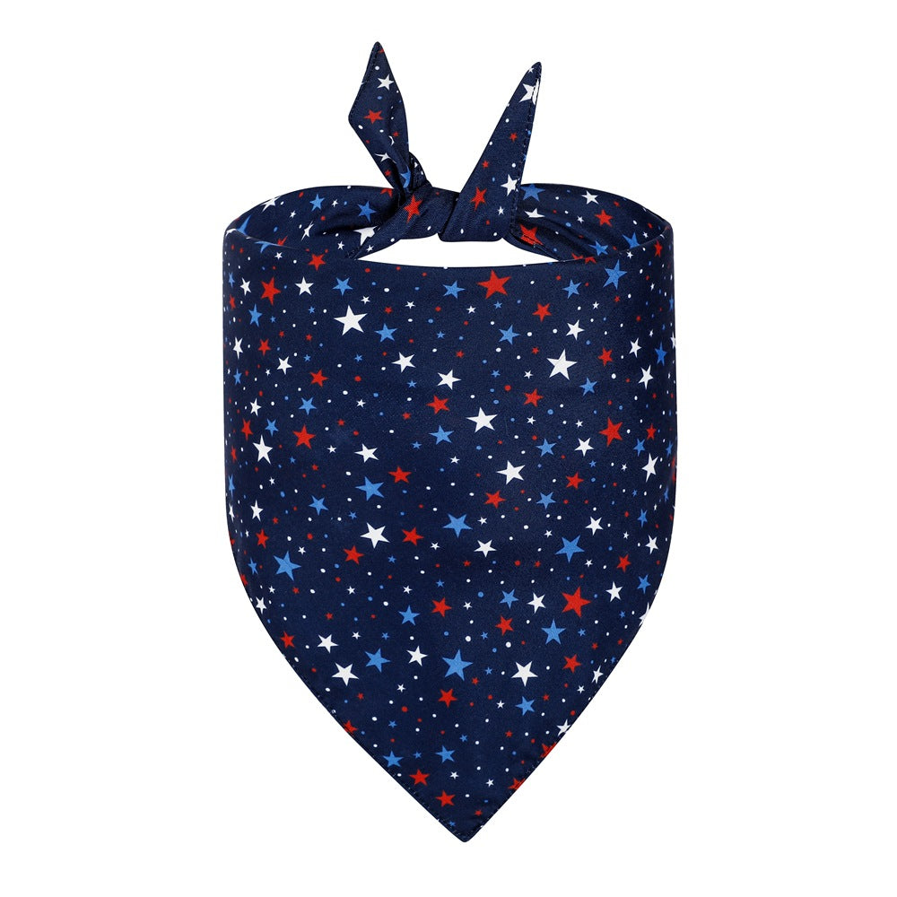 Memorial Day American Flag Dog Triangle Bibs