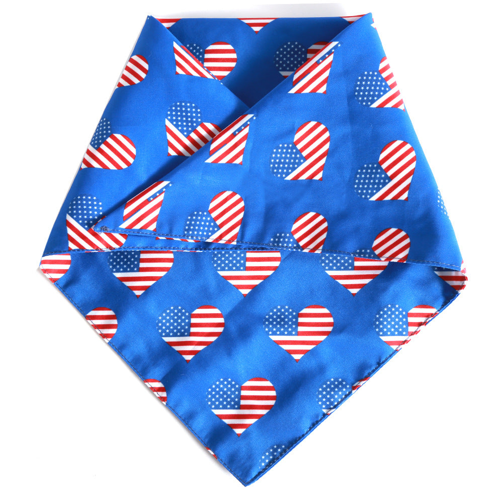 USA Flag Pet Bibs Scarf Bandanas
