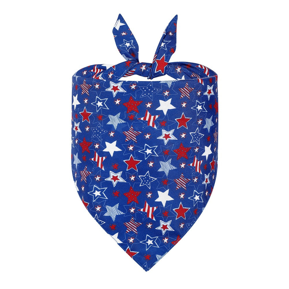 Memorial Day American Flag Dog Triangle Bibs