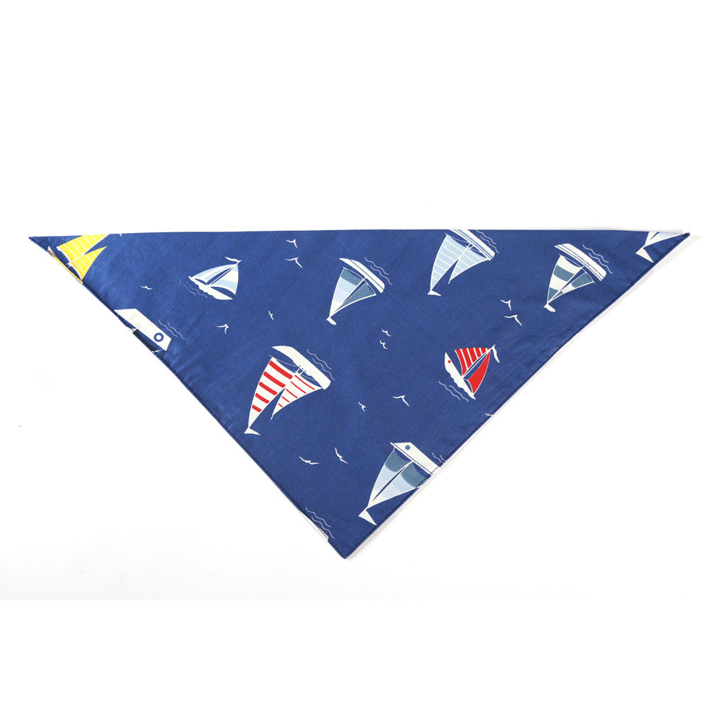 Summer Pet Bandanas Ocean Pet Triangle Scarf