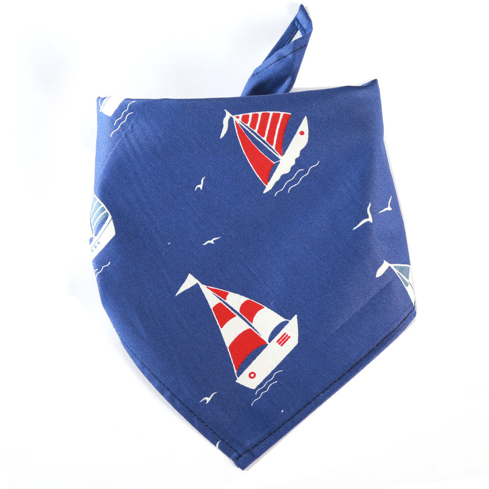 Washable Dog Sailboat Bandanas