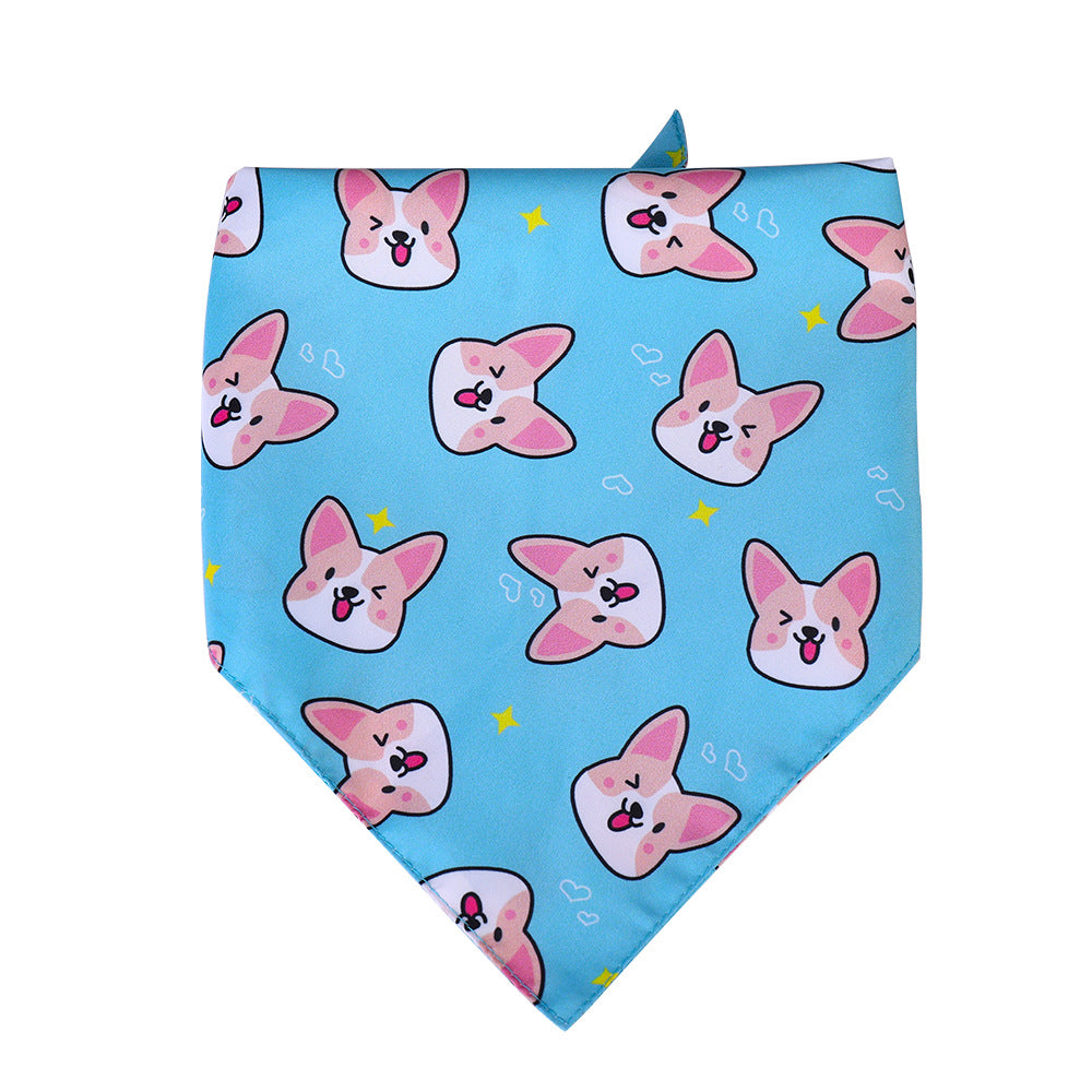 Cute Fox Pattern Dog Puppy Bandana
