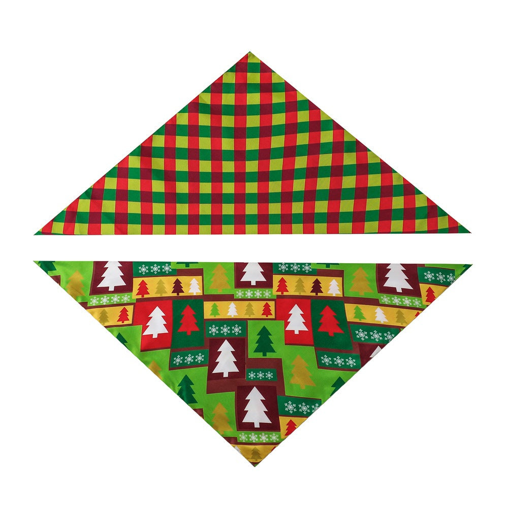 Christmas Tree Pet Scarf Soft Pets Bibs