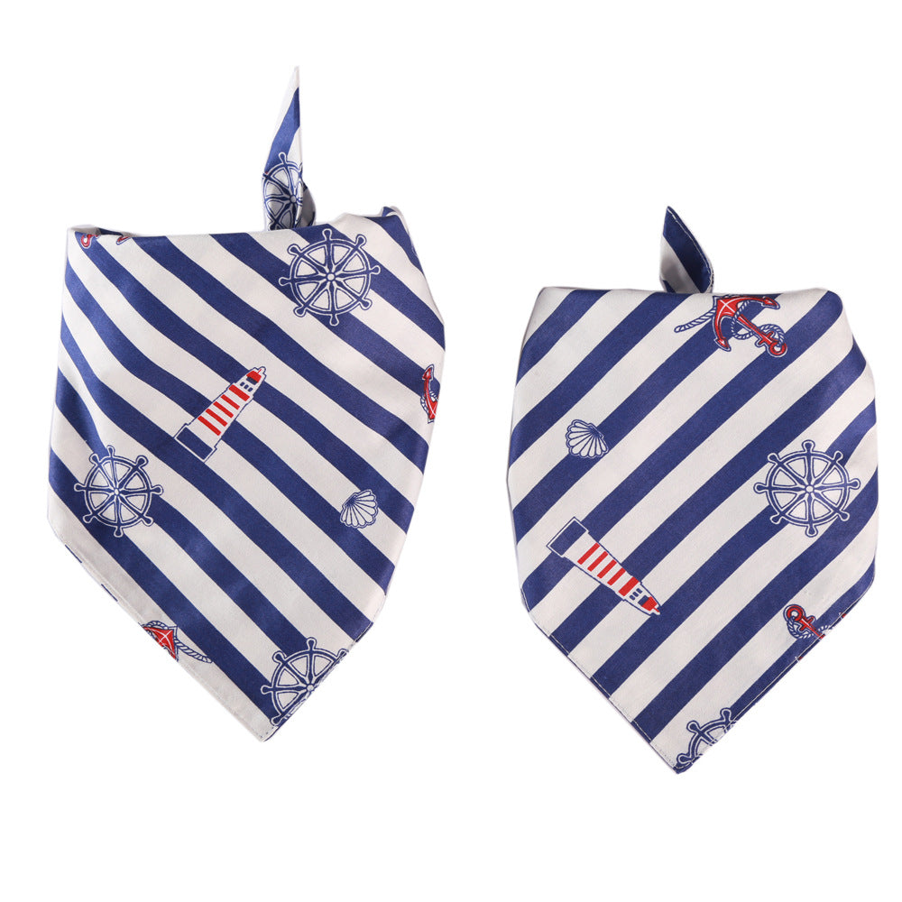 Summer Pet Bandanas Ocean Pet Triangle Scarf