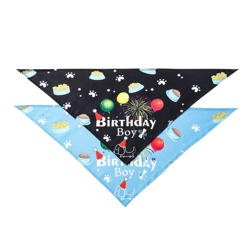Dog Birthday Hat Cute Party Bandana Scarf