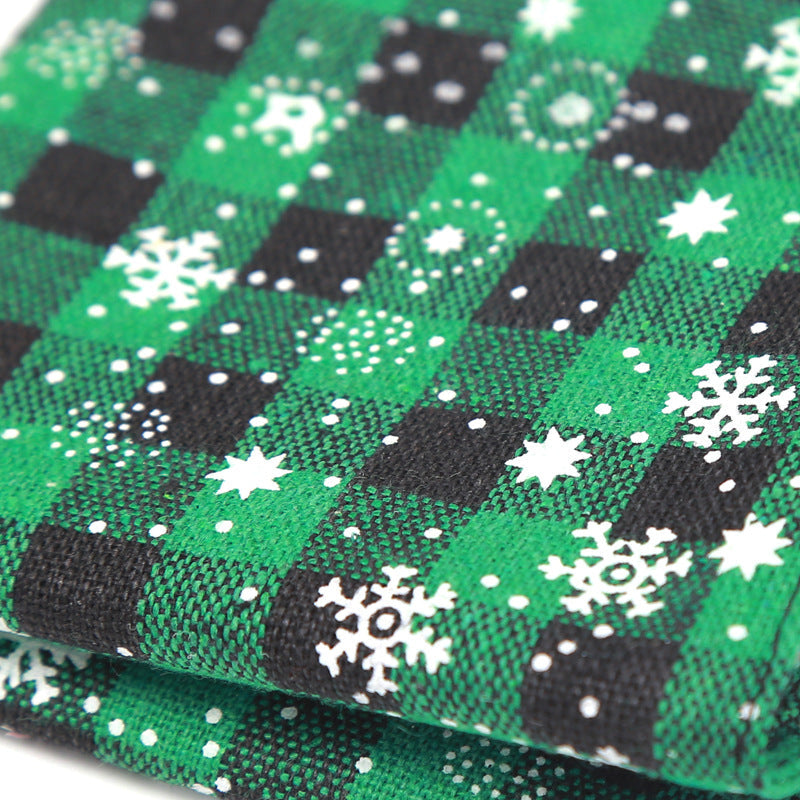 Plaid Snowflake Christmas Dog Scarf