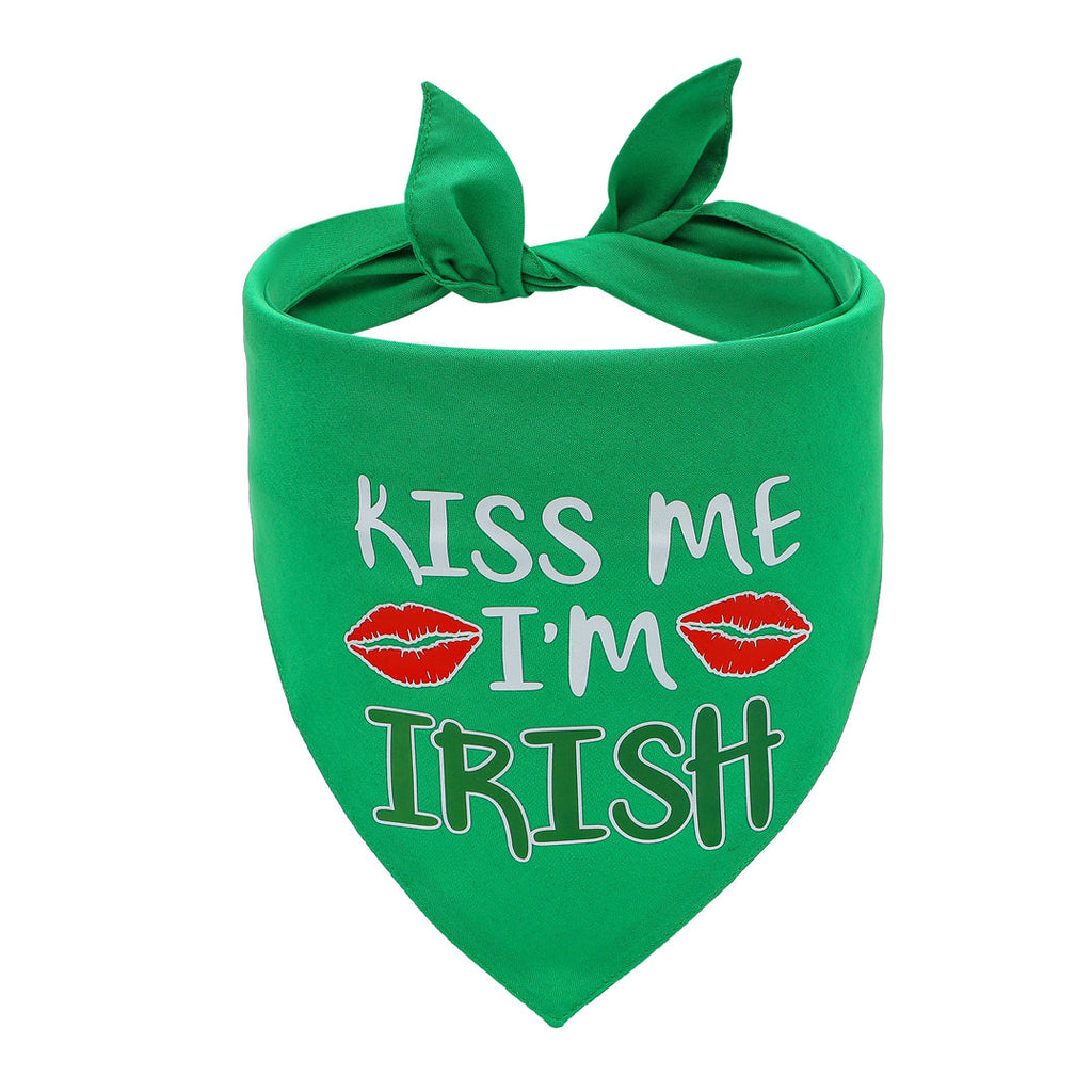 Kiss Me I'm Irish Bandanas Triangle Bibs