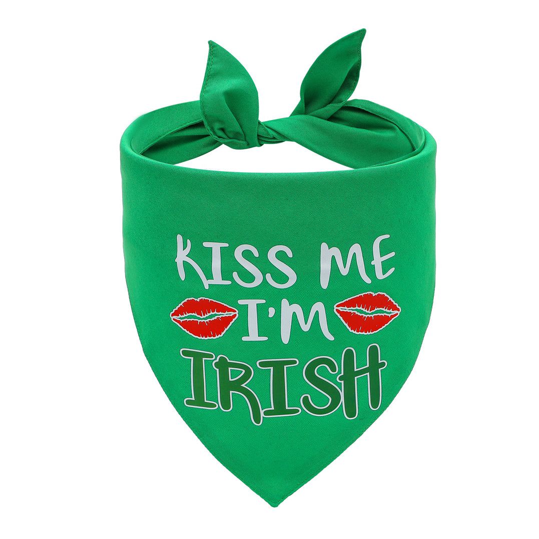 Kiss Me I'm Irish Bandanas Triangle Bibs