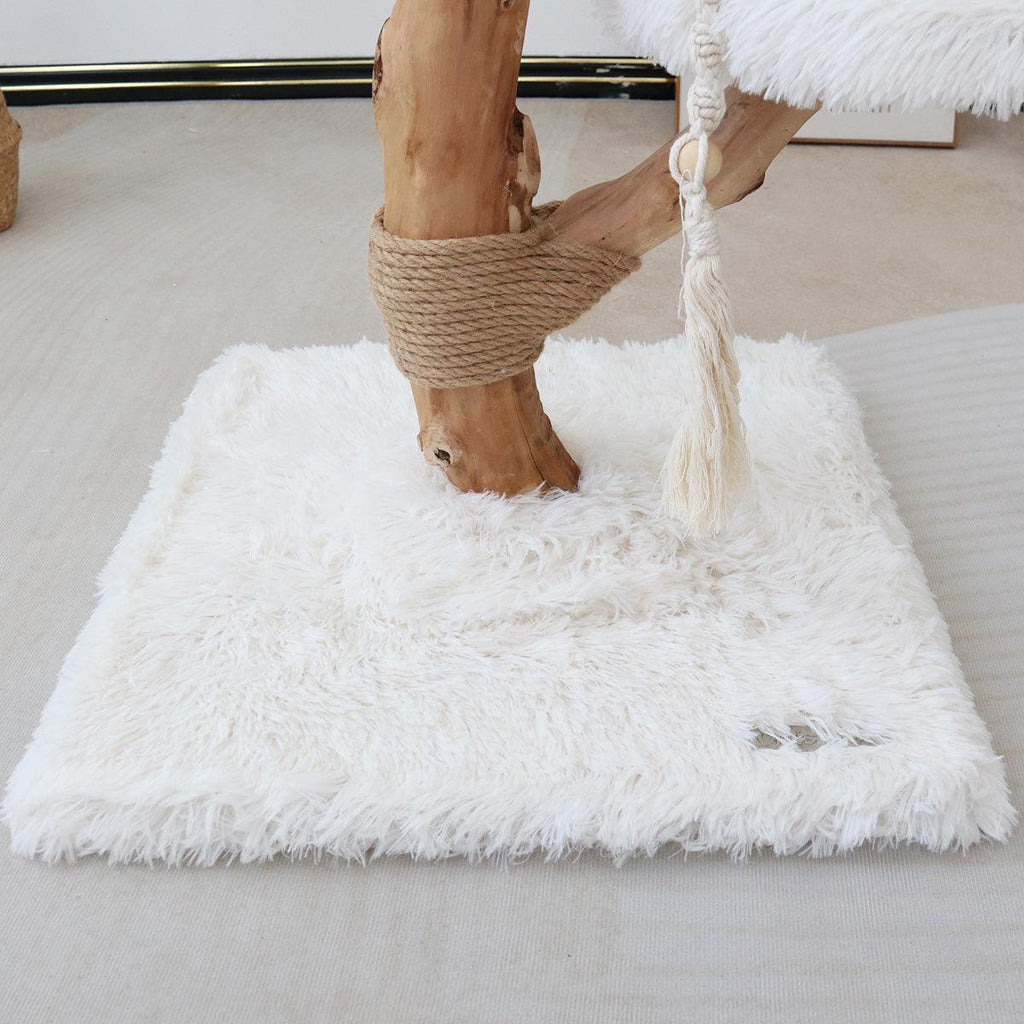 Premium Solid Wood Cat Tree, Natural Fruitwood