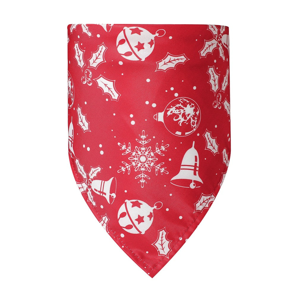 Snowflake Christmas Pet Triangle Scarf