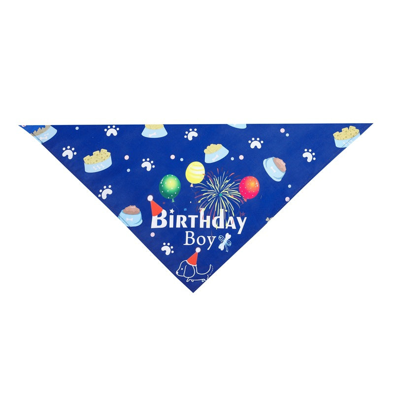 Dog Birthday Hat Cute Party Bandana Scarf
