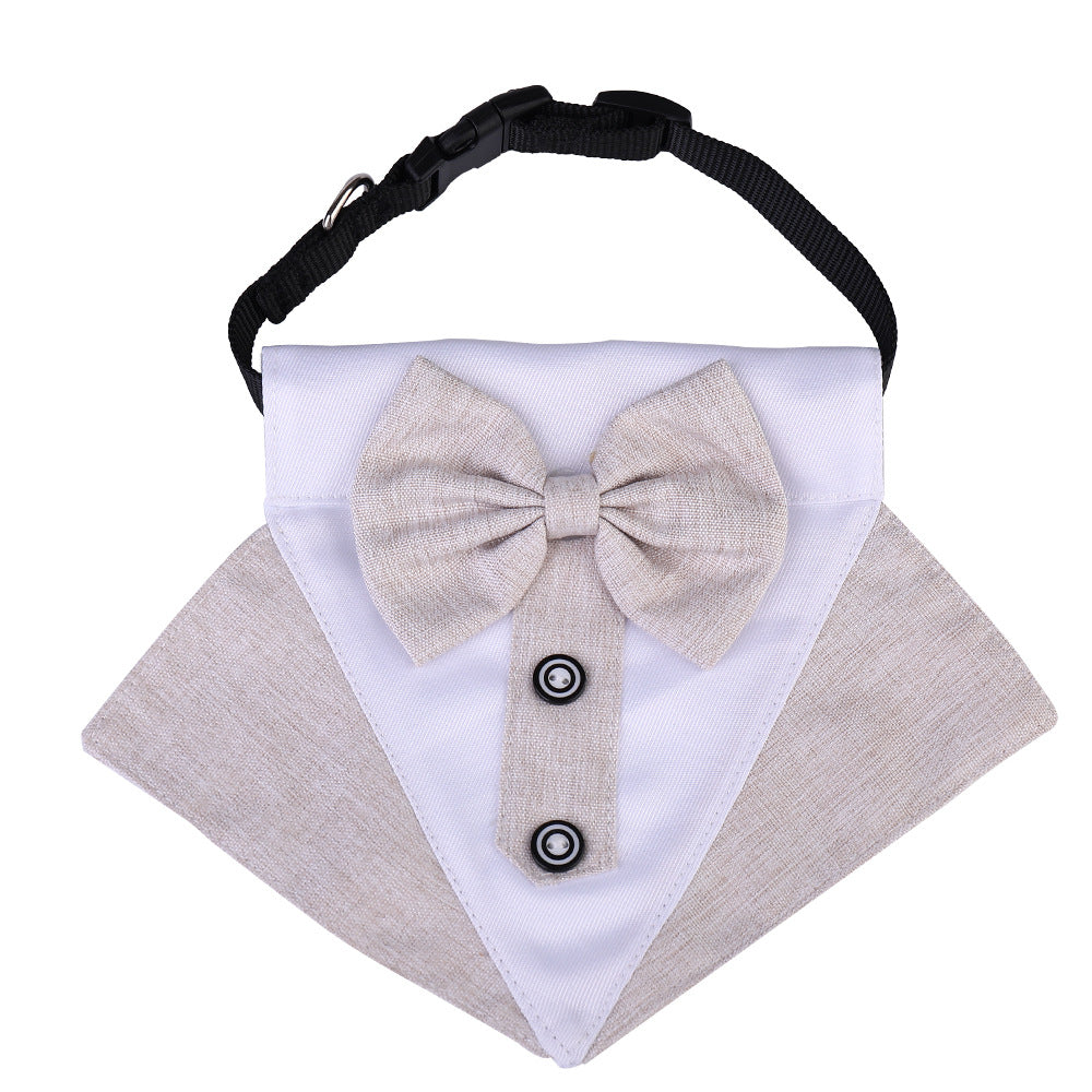 Adjustable Formal Collar Dog Wedding Bandana