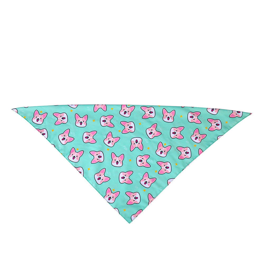 Cute Fox Pattern Dog Puppy Bandana
