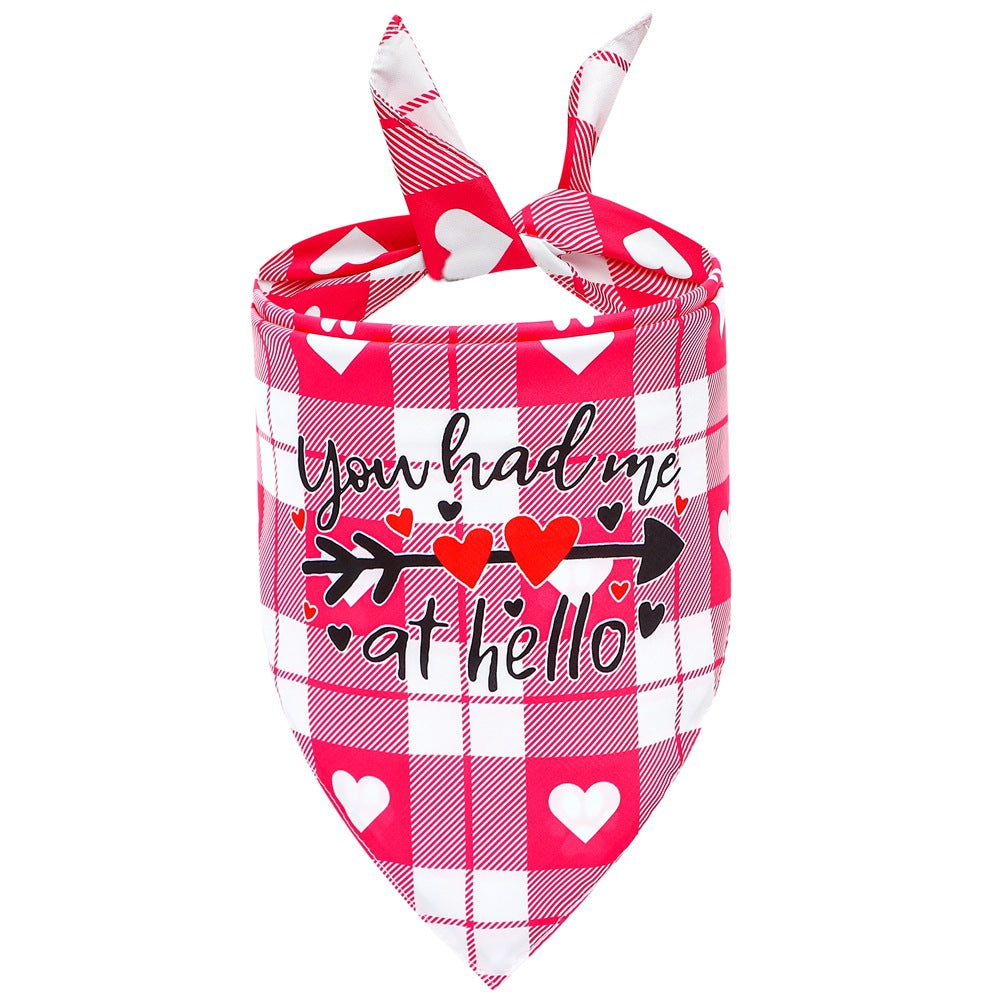 Valentine's Day Dog Bandana Love Puppy Scarf