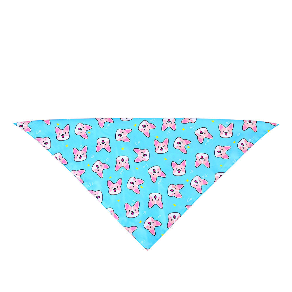 Cute Fox Pattern Dog Puppy Bandana