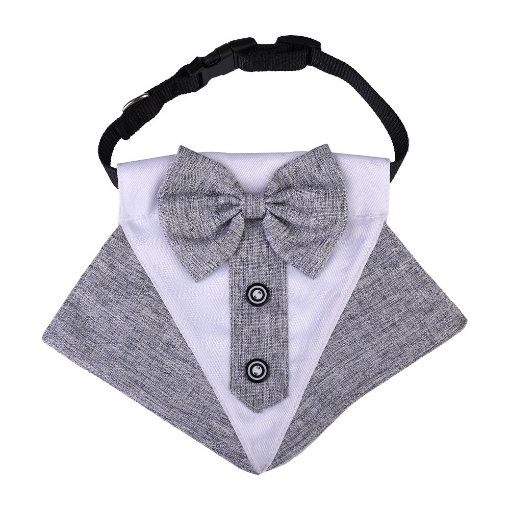 Adjustable Formal Collar Dog Wedding Bandana