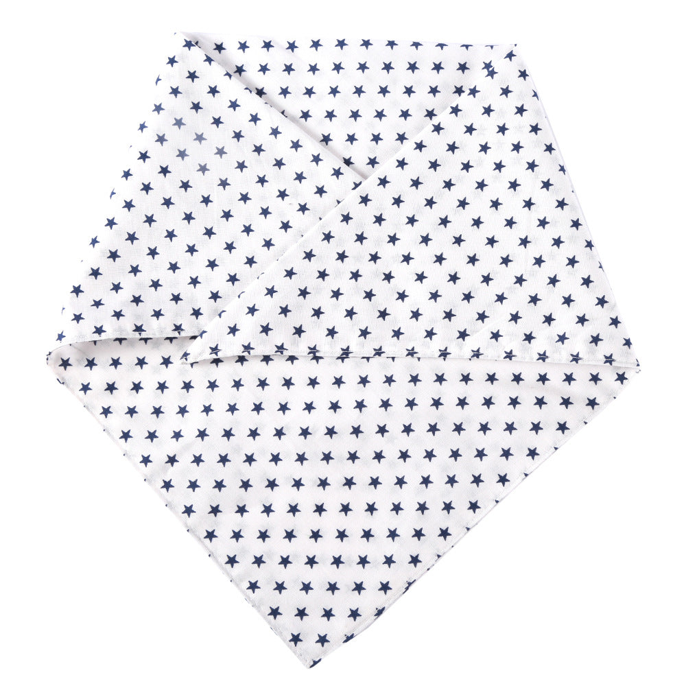 Dog Scarf Blue White Star Dog Bandanas