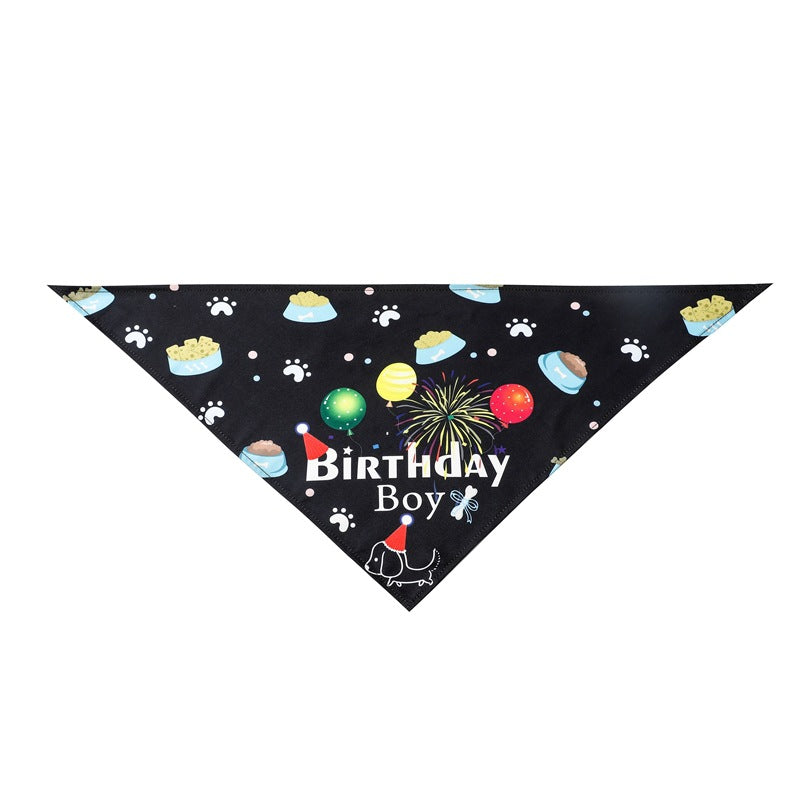Dog Birthday Hat Cute Party Bandana Scarf