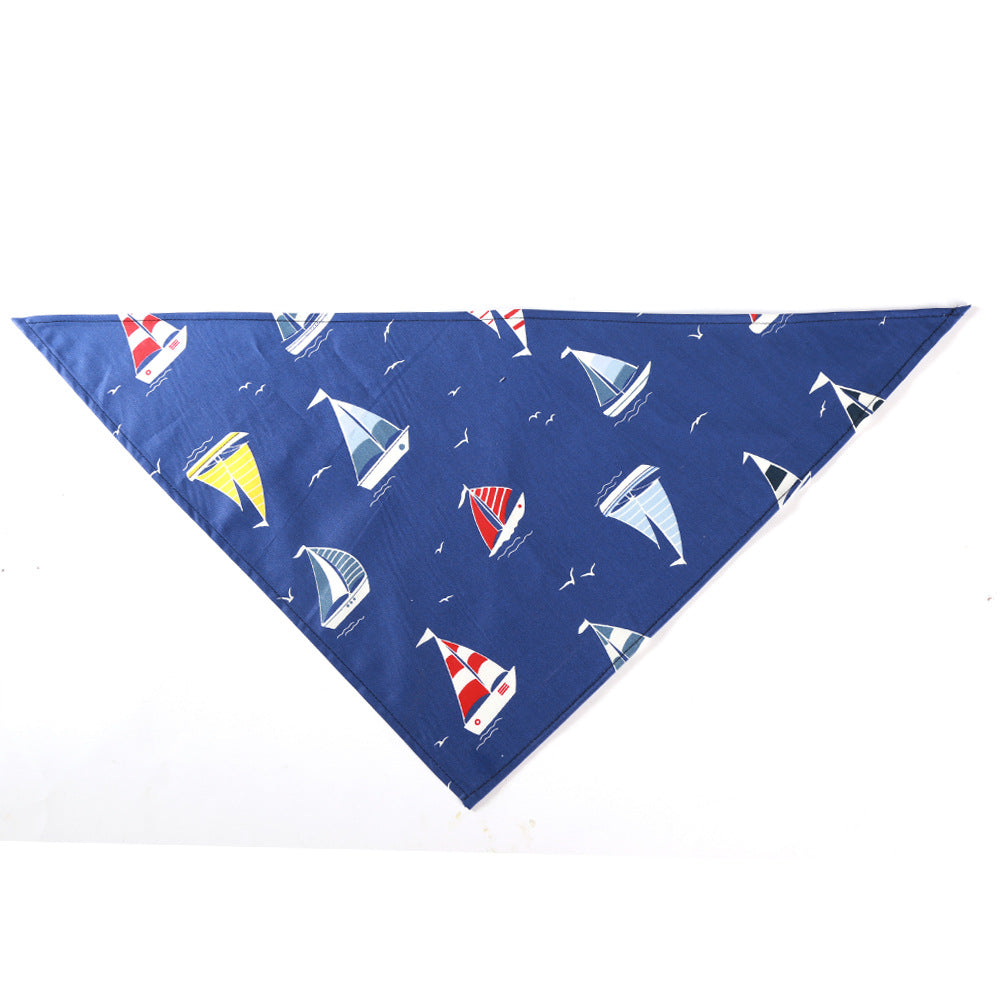 Washable Dog Sailboat Bandanas