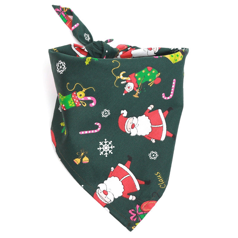 Dog Bandanas Christmas Triangle Bibs