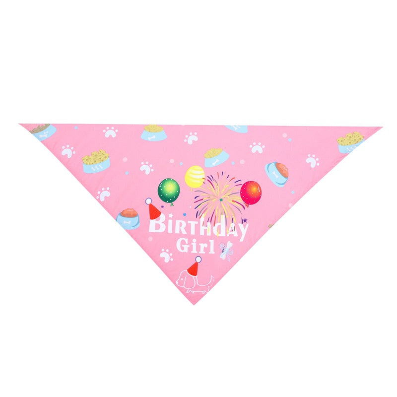 Dog Birthday Hat Cute Party Bandana Scarf