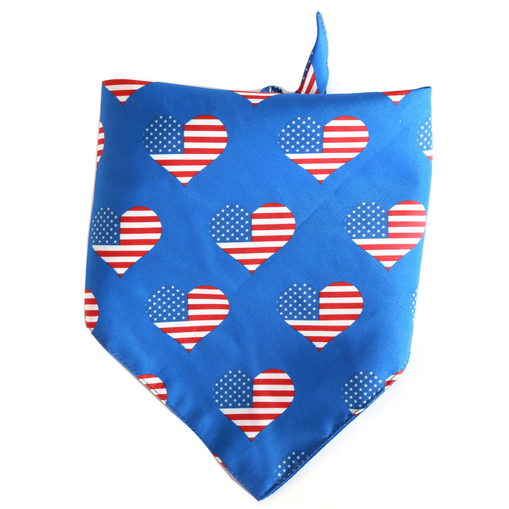 USA Flag Pet Bibs Scarf Bandanas