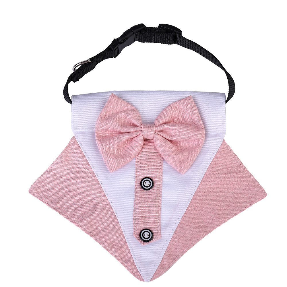 Adjustable Formal Collar Dog Wedding Bandana