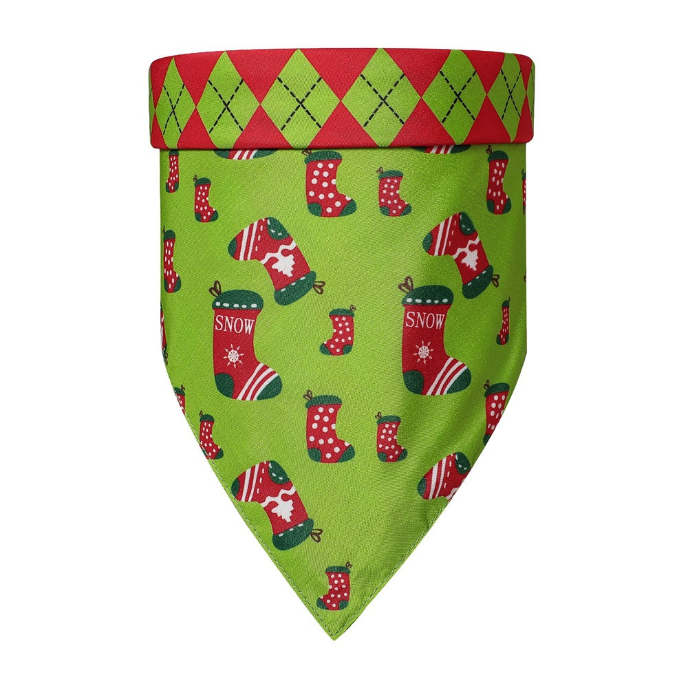 Christmas Tree Pet Scarf Soft Pets Bibs