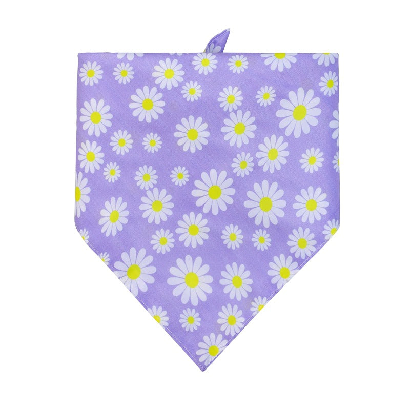 Dog Bandanas Floral Triangle Dog Scarfs