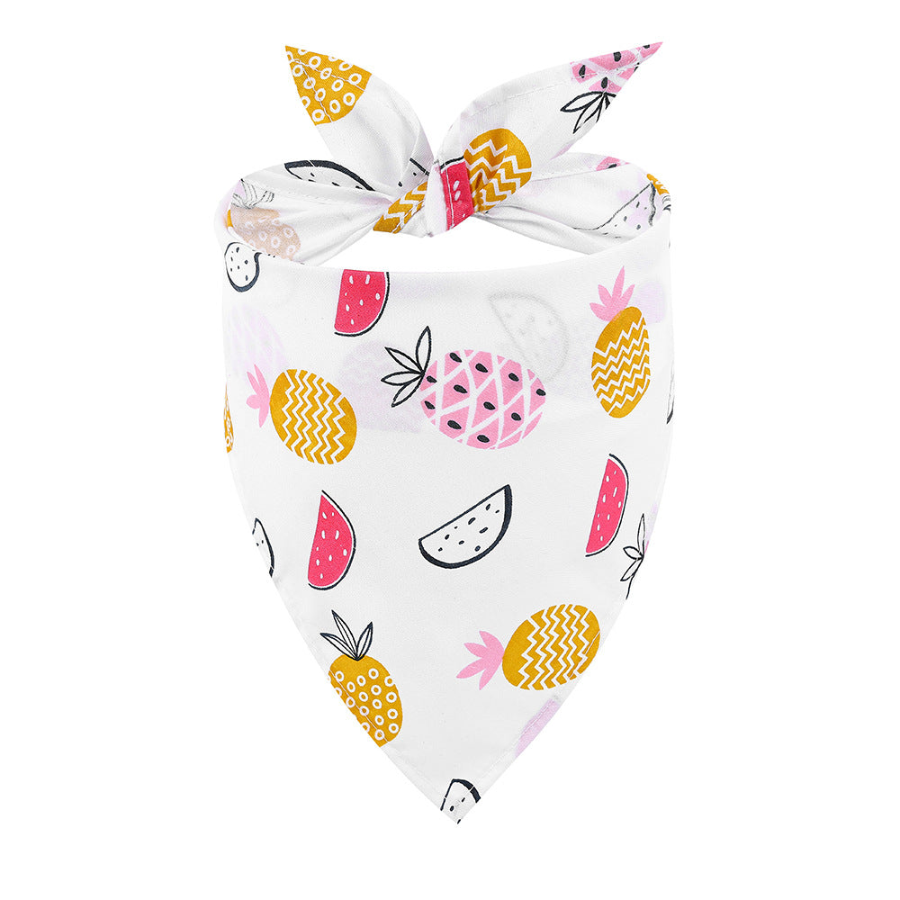 Summer Fruit Animal Dog Bandana Triangle Bibs