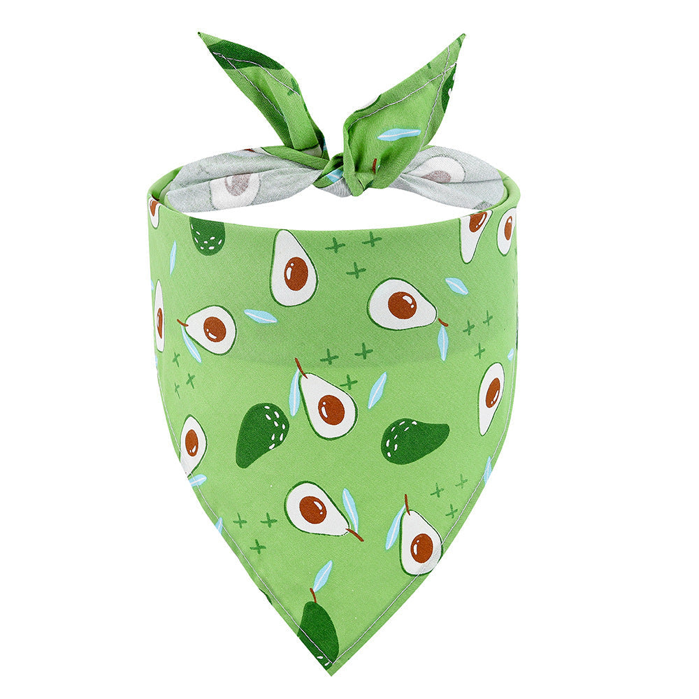 Summer Fruit Animal Dog Bandana Triangle Bibs