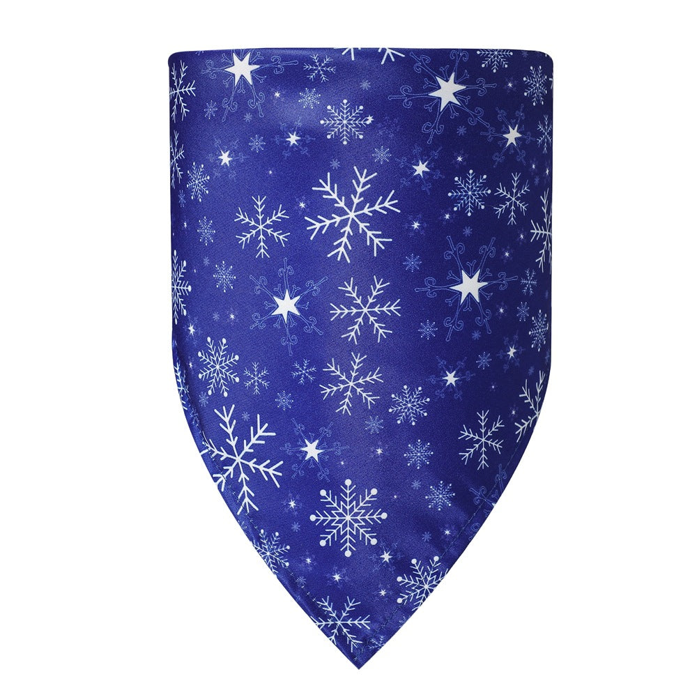 Snowflake Christmas Pet Triangle Scarf
