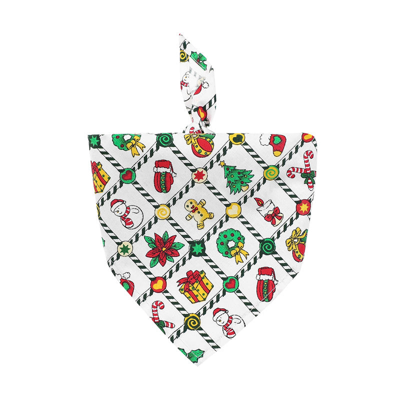 Dog Bandanas Christmas Triangle Bibs