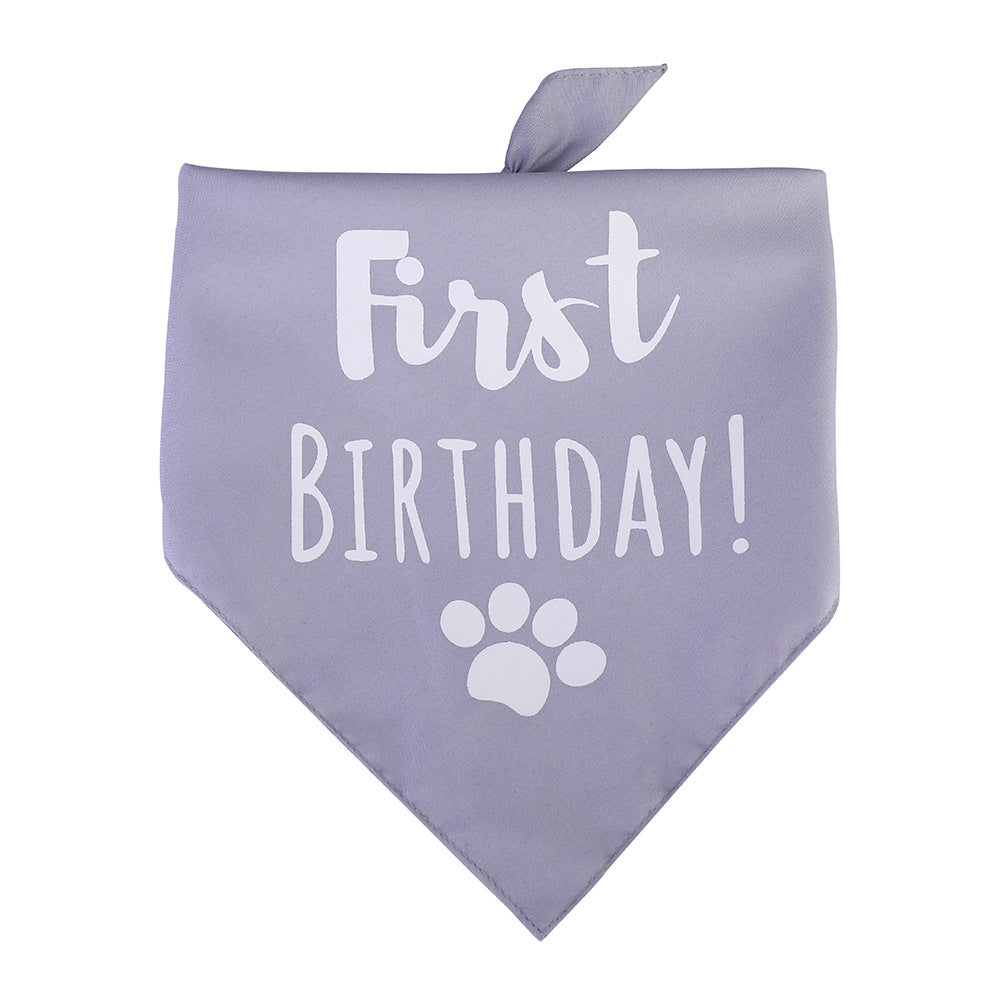 Dog First Birthday Bandana Triangle Bibs