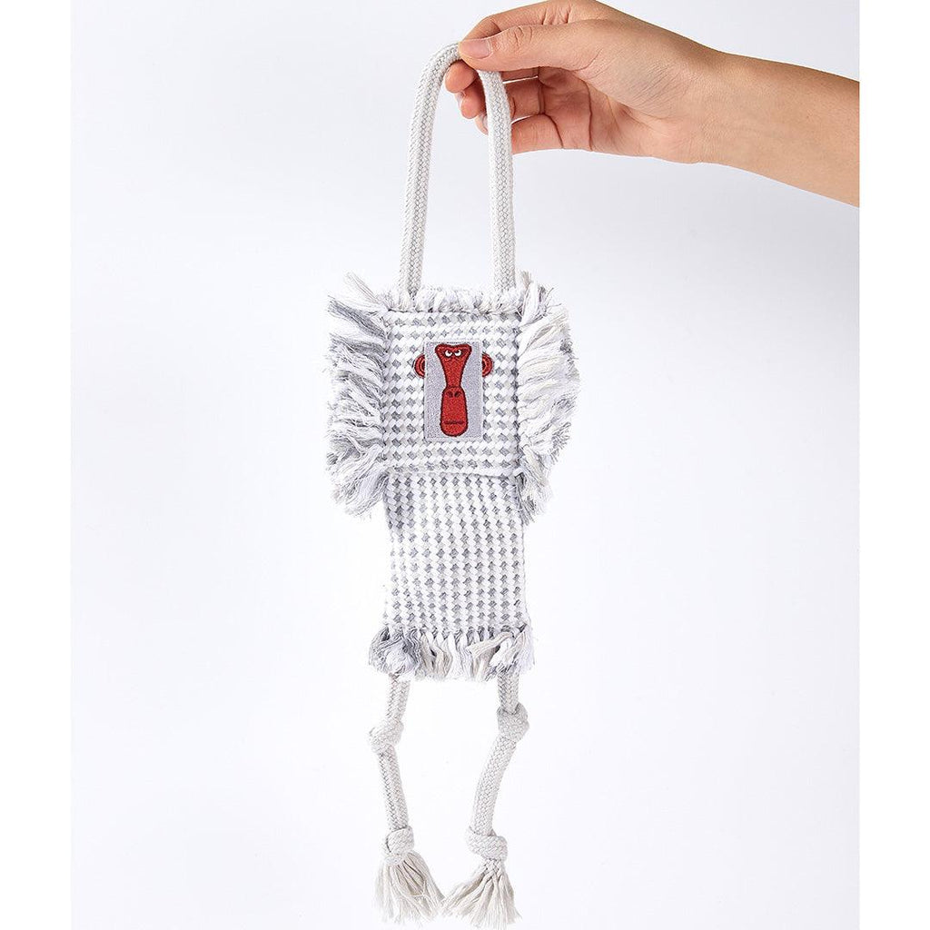 Orangutan Family Member - White Baboon Squeaky Chewer Toy For Dogs