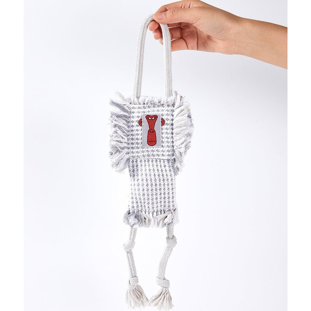 Orangutan Family Member - White Baboon Squeaky Chewer Toy For Dogs